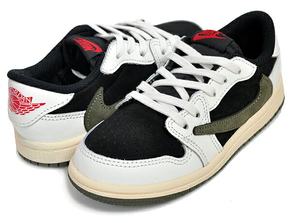 お得な割引クーポン発行中!!【送料無料 ナイキ ジョーダン1 ロー トドラー SP トラビススコット】NIKE JORDAN 1 LOW OG SP (TD) TRAVIS SCOTT sail/university red-black dz5908-106 キッズ スニーカー 子供靴 MEDIUM OLIVE オリーブ