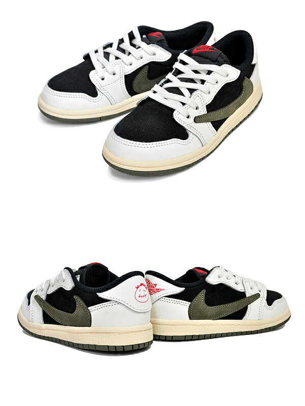 お得な割引クーポン発行中!!【送料無料 ナイキ ジョーダン1 ロー トドラー SP トラビススコット】NIKE JORDAN 1 LOW OG SP (TD) TRAVIS SCOTT sail/university red-black dz5908-106 キッズ スニーカー 子供靴 MEDIUM OLIVE オリーブ