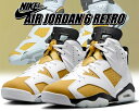 お得な割引クーポン発行中!!NIKE AIR JORDAN 6 RETRO white/yellow ochre-black ct8529-170 イエローオークル スニーカー AJVI