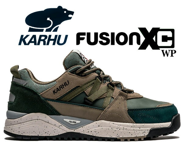 お得な割引クーポン発行中!!KARHU FUSION XC WP MOUNT SAANA SMOKE PINE/DARK FOREST f830004 スニーカー マウントサーナ 撥水メッシュ HydroGuard 防水メンブレン