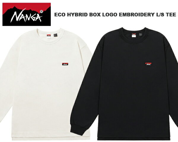 お得な割引クーポン発行中!!NANGA ECO HYBRID BOX LOGO EMBROIDERY L/S TEE nw2411-1g803 長袖 Tシャツ ロンT Ferre Yarn