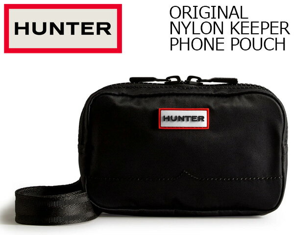 楽天LTD　onlineお得な割引クーポン発行中!!【ハンター ナイロン キーパー フォン ポーチ】HUNTER ORIGINAL NYLON KEEPER PHONE POUCH BLACK ubp1170acd-blk ブラック バッグインバッグ ポシェット クロスボディ