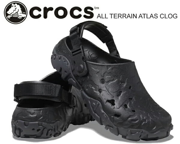 お得な割引クーポン発行中!!【あす楽 対応!!】【クロックス クラシック オール テレイン アトラス クロッグ】crocs ALL TERRAIN ATLAS CLOG BLACK 208391-060 ブラック サンダル アウトドア