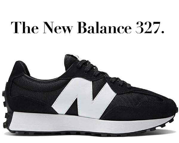 お得な割引クーポン発行中!!【あす楽 対応!!】【送料無料 ニューバランス 327】NEW BALANCE MS327CBW Width D Black/White レディース スニーカー ブラック ホワイト