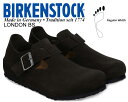 お得な割引クーポン発行中!!【送料無料 ビルケンシュトック ロンドン BS レギュラー】BIRKENSTOCK LONDON BS(REGULAR FIT) BLACK 1028103 ブラック スエード レギュラーフィット メンズ ローシューズ