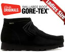 【クラークス ウィメンズ ワラビー ブーツ ゴアテックス ブラック】CLARKS W WALLABEE BOOT GORE-TEX BLACK 26168586