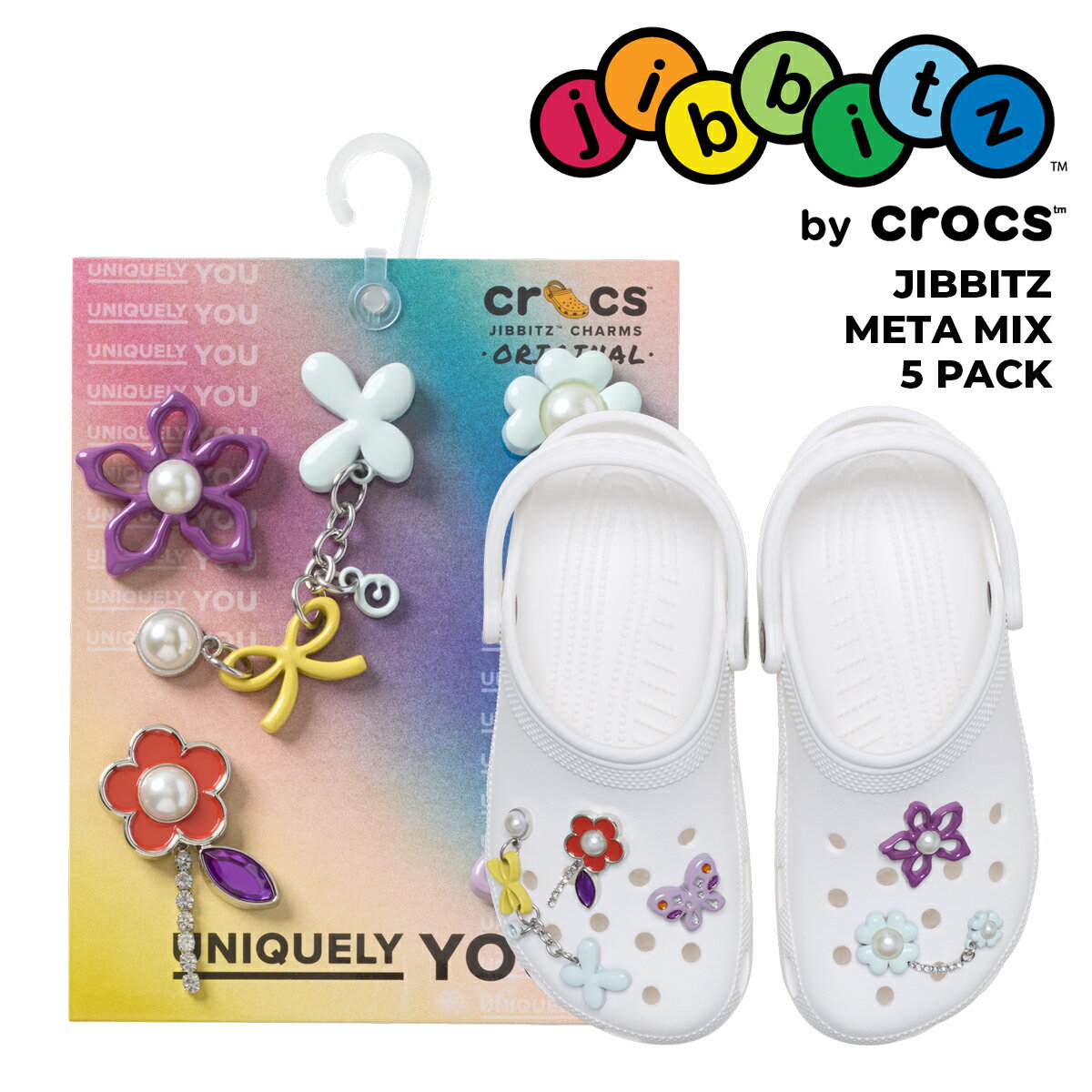 【クロックス ジビッツ メタ 5パック】crocs JIBBITZ META MIX 5 PACK 10016003