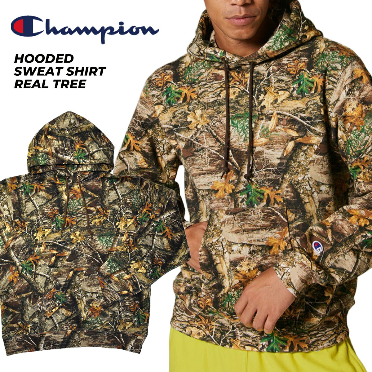 Rakuten - [ ポイントUP & 最大2000円OFFクーポン ] 【チャンピオン フーデッド スウェット シャツ リアルツリー】Champion HOODED SWEAT SHIRT REAL TREE c3-d105