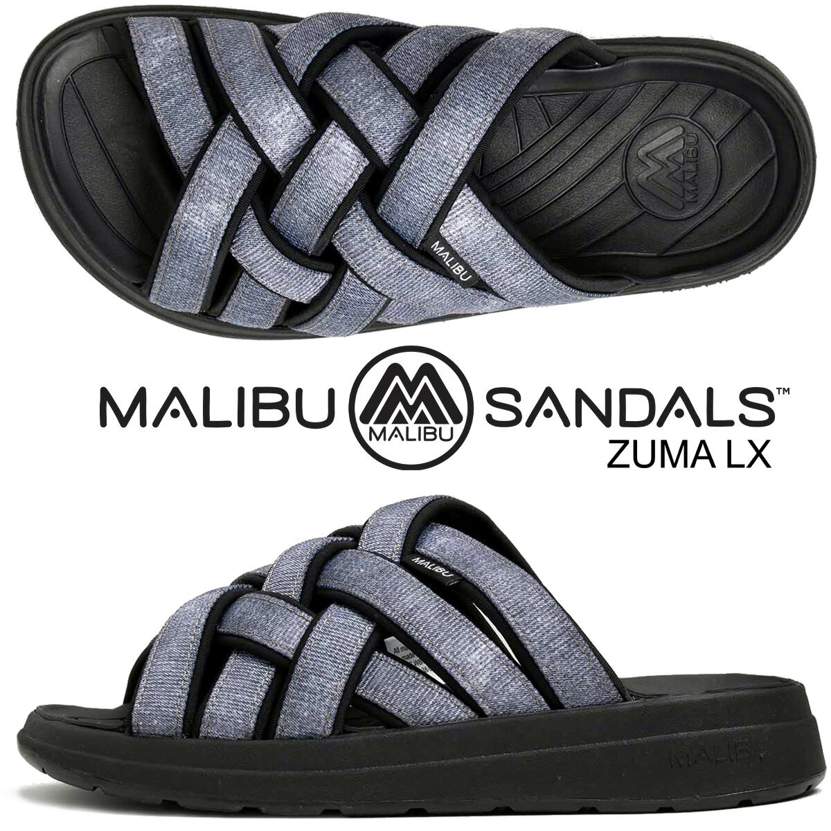 Rakuten - [ ポイントUP & 最大2000円OFFクーポン ] 【マリブ サンダルズ ズマ LX ブラックデニム ブラック】MALIBU SANDALS ZUMA LX BLACK DENIM/BLACK ms02-4030