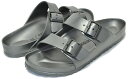 お得な割引クーポン発行中!!【ビルケンシュトック サンダル アリゾナ】BIRKENSTOCK ARIZONA EVA metallic anthracite 【レギュラーfit】BIRKENSTOCK