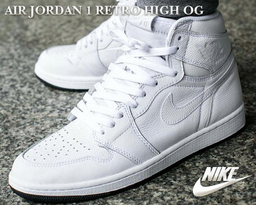 最大2,000円OFFクーポン発行中!!【あす楽 対応!!】【ナイキ スニーカー ジョーダン】NIKE AIR JORDAN 1 RETRO HIGH OG white/black-wht