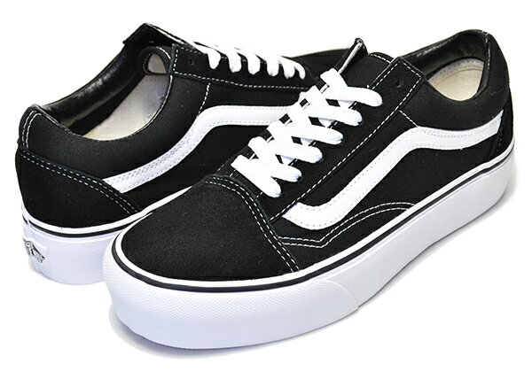 お得な割引クーポン発行中!!【あす楽 対応!!】【バンズ スニーカー オールドスクール プラットフォーム】VANS OLD SKOOL Platform black/white【厚底 スニーカー JAZZ ブラック ホワイト】