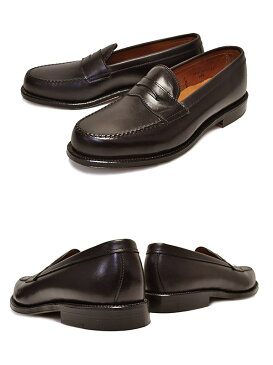 【オールデン ローファー】ALDEN 984 CALFSKIN LEATHER PENNY LOAFERS LEISURE HANDSEWN BURGUNDY【カーフスキン レザー ペニーローファー コインローファー バーガンディ メンズ スリッポン】