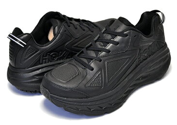 お得な割引クーポン発行中!!【あす楽 対応!!】【ホカ オネオネ ボンダイ レザー】HOKA ONE ONE BONDI LTR black/blk 【1019496 厚底 スニーカー チャンキー ランニングシューズ メンズ ブラック 黒】
