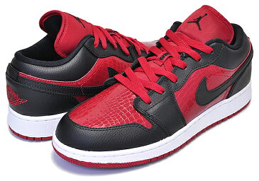 お得な割引クーポン発行中!!【 ナイキ エアジョーダン 1 レディース】NIKE AIR JORDAN 1 LOW(GS) gym red/black-white【スニーカー ウィメンズ ガールズ ローカット BRED AJ】