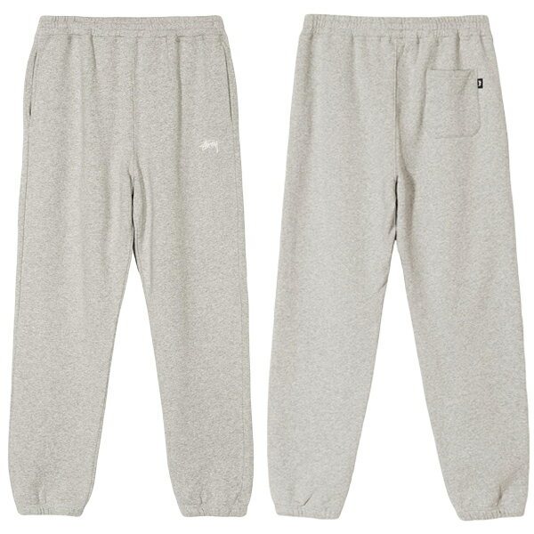 お得な割引クーポン発行中!!【あす楽 対応!!】【ステューシー フリースパンツ】STUSSY STOCK FLEECE PANT GREY HEATHER 116375 スウェットパンツ グレー