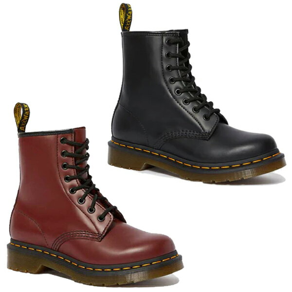 お得な割引クーポン発行中!!【あす楽 対応!!】【ドクターマーチン 8ホール レディース ブーツ】Dr.Martens 8HOLE BOOT 1460W SMOOTH R11821006 / R11821600 レースアップブーツ ブラック レッド ウィメンズ