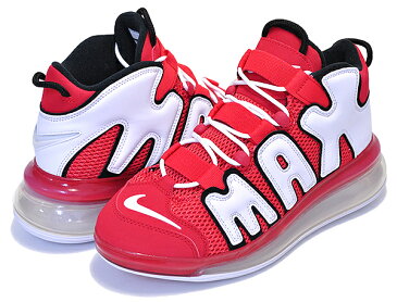 お得な割引クーポン発行中!!【ナイキ エア モアアップテンポ 720】NIKE AIR MORE UPTEMPO 720 QS 2 university red/white-black cj3662-600 スニーカー メンズ モアテン レッド