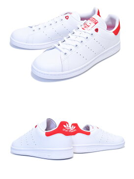 お得な割引クーポン発行中!!【あす楽 対応!!】【アディダス スタンスミス レディース】adidas STAN SMITH J ftwwht/ftwwht/actred ウィメンズ ガールズ スニーカー ホワイト レッド