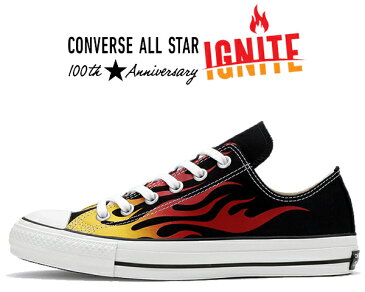 お得な割引クーポン発行中!!【あす楽 対応!!】【コンバース オールスター 100 オックス】CONVERSE ALL STAR 100 IGNT OX 31300380 1cl508 BLACK IGNITE イグナイト スニーカー CT 70 100周年 リアクト ファイヤー フレイム 炎