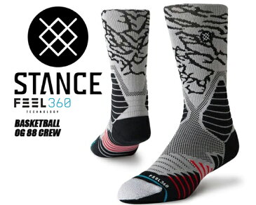 お得な割引クーポン発行中!!【あす楽 対応!!】【スタンスソックス】STANCE OG 88 CREW BLACK m559ci9og8-blk 靴下 黒 メンズ stancehoop BASKETBALL バスケットボール ハイソックス FEEL360