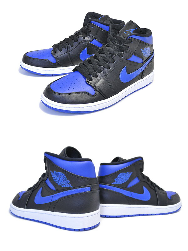 お得な割引クーポン発行中!!【あす楽 対応!!】【ナイキ エアジョーダン 1 ミッド】NIKE AIR JORDAN 1 MID black/hyper royal-white 554724-068 スニーカー AJ1 ブラック ロイアル