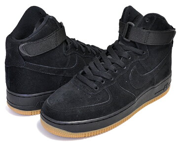 お得な割引クーポン発行中!!【あす楽 対応!!】【ナイキ エア フォース 1 ハイ レディース】NIKE AIR FORCE 1 HI LV8 (GS) black/black-gum light brown 807617-002 エレベート AF1 HIGH SUEDE スニーカー ガールズ ブラック ウィメンズ スウェード