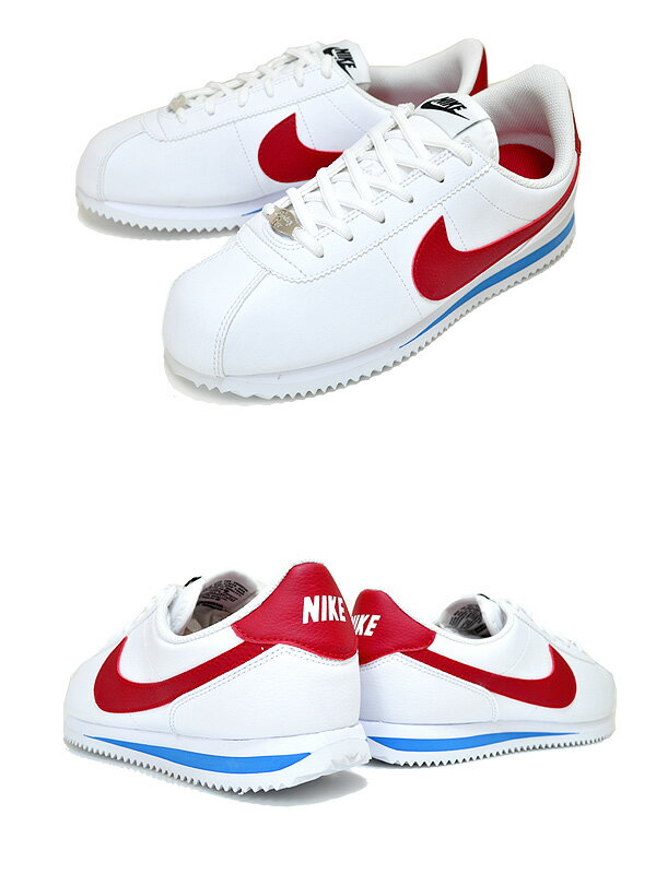 お得な割引クーポン発行中!!【あす楽 対応!!】【ナイキ コルテッツ ベーシック ガールズ】NIKE CORTEZ BASIC SL(GS) white/varsity red 904764-103 スニーカー フォレストガンプ