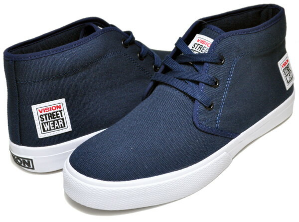 お得な割引クーポン発行中!!VISION STREET WEAR YUMA CHUKKA NAVY vsw-6354-030 スニーカー スケート ビジョン ストリート ウェア ネイビー