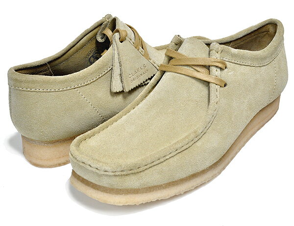 楽天LTD SPORTS ONLINE STOREお得な割引クーポン発行中!!【あす楽 対応!!】【クラークス ワラビー】CLARKS WALLABEE MAPLE SUEDE 26155515 モカシン シューズ カジュアル メープル スウェード クレープソール