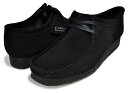 楽天LTD SPORTS ONLINE STOREお得な割引クーポン発行中!!【あす楽 対応!!】【クラークス ワラビー】CLARKS WALLABEE BLACK SUEDE 26155519 モカシン シューズ カジュアル ブラック スウェード クレープソール スエード