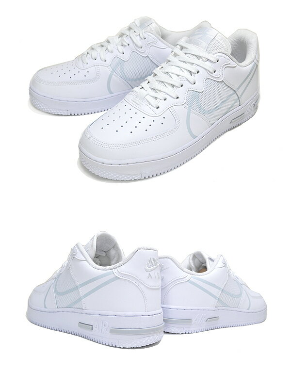 お得な割引クーポン発行中!!【あす楽 対応!!】【ナイキ エアフォース 1 リアクト】NIKE AIR FORCE 1 REACT white/pure platinum ct1020-101 スニーカー AF1 ホワイト ピュアプラチナム