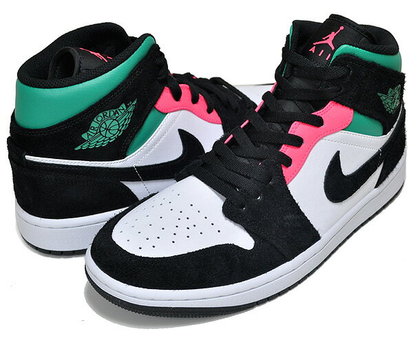 楽天LTD SPORTS ONLINE STOREお得な割引クーポン発行中!!【あす楽 対応!!】【ナイキ エアジョーダン 1 ミッド SE】NIKE AIR JORDAN 1 MID SE white/hot punch-black 852542-116 スニーカー AJ1 ホワイト ブラック グリーン ホットパンチ