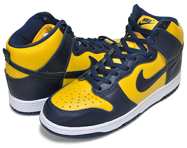 お得な割引クーポン発行中 【あす楽 対応 】【ナイキ ダンク ハイ SP】NIKE DUNK HI SP MICHIGAN varsity maize/midnight navy cz8149-700 ミシガン スニーカー 紺黄 レザー バーシティメイズ ミッドナイトネイビー