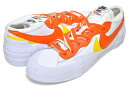 お得な割引クーポン発行中!!NIKE BLAZER LOW / SACAI white/magma orange-wht dd1877-100 スニーカー ホワイト マグマ オレンジ