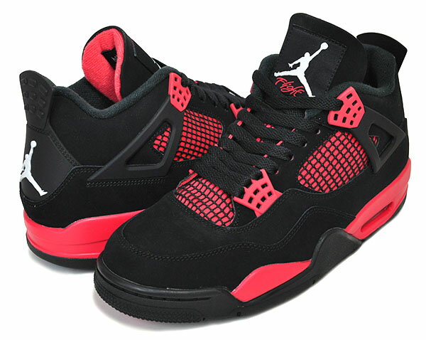 楽天LTD SPORTS ONLINE STOREお得な割引クーポン発行中!!【あす楽 対応!!】【ナイキ エアジョーダン 4 レトロ】NIKE AIR JORDAN 4 RETRO RED THUNDER black/multi-color-multi-color ct8527-016 スニーカー AJ IV ブラック レッドサンダー