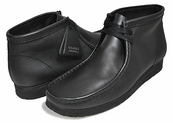 お得な割引クーポン発行中 【あす楽 対応 】【クラークス ワラビー ブーツ】CLARKS WALLABEE BOOT BLACK LEATHER 26155512 ブラック レザー メンズ ワラビー アンクルブーツ