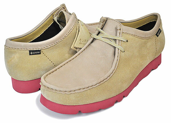 楽天LTD SPORTS ONLINE STOREお得な割引クーポン発行中!!【あす楽 対応!!】【クラークス ワラビー ゴアテックス】CLARKS WALLABEE GORE-TEX MAPLE 26162413 メープル 防水 GTX メンズ スエード スムースレザー ベージュ