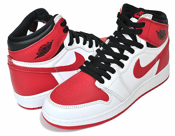 お得な割引クーポン発行中!!NIKE AIR JORDAN 1 HIGH OG GS white/university red-black 575441-161 レディース AJ1 ホワイト ユニバーシティ レッド ブラック キッズ