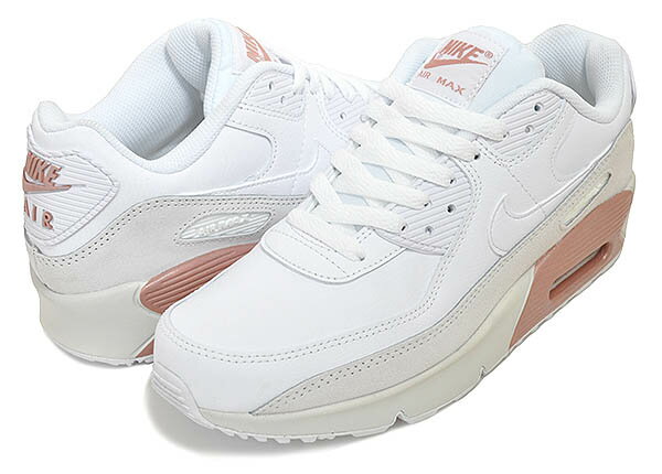 お得な割引クーポン発行中 【あす楽 対応 】【ナイキ エアマックス 90 レザー ガールズ】NIKE AIR MAX 90 LTR (GS) white/wht-summit white cd6864-117 レディース スニーカー AM90 サミットホワイト ベージュ