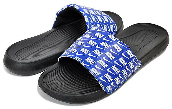 お得な割引クーポン発行中!!【あす楽 対応!!】【ナイキ ビクトリー 1 スライド プリント】NIKE VICTORI ONE SLIDE PRINT game royal/blk-blk cn9678-401 サンダル ブルー スポーツサンダル