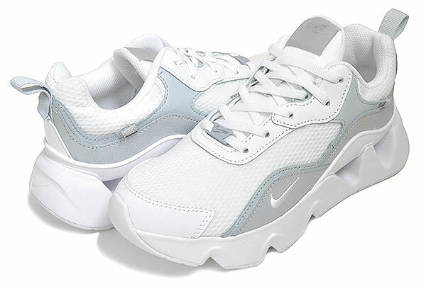 お得な割引クーポン発行中!【ナイキ ウィメンズ RYZ 365 2】NIKE WMNS RYZ 356 II white/mtlc platinum cu4874-105 レディース スニーカー ホワイト グレー シルバー 厚底のサムネイル