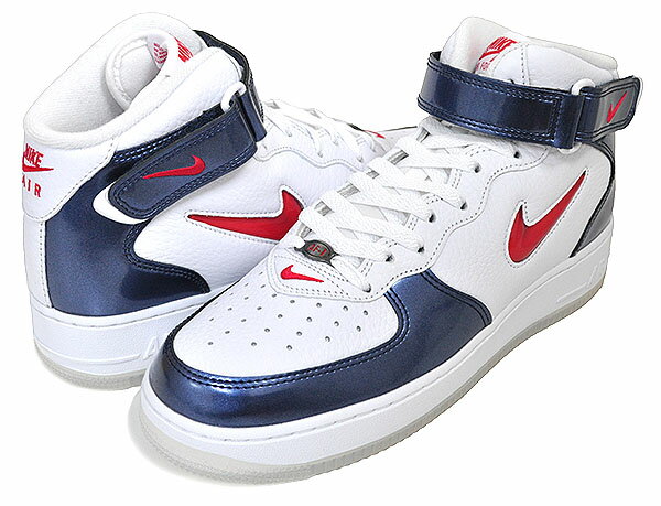 お得な割引クーポン発行中!!NIKE AIR FORCE 1 MID QS INDEPENDENCE DAY white/university red dh5623-101 トリコロール スニーカー AF1MID インディペンデンス デー