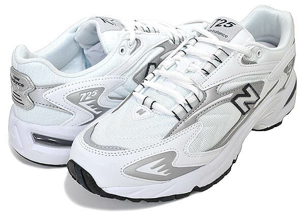 お得な割引クーポン発行中!!【あす楽 対応!!】【ニューバランス 725】NEW BALANCE ML725B width D WHITE レディース ホワイト シルバーのサムネイル
