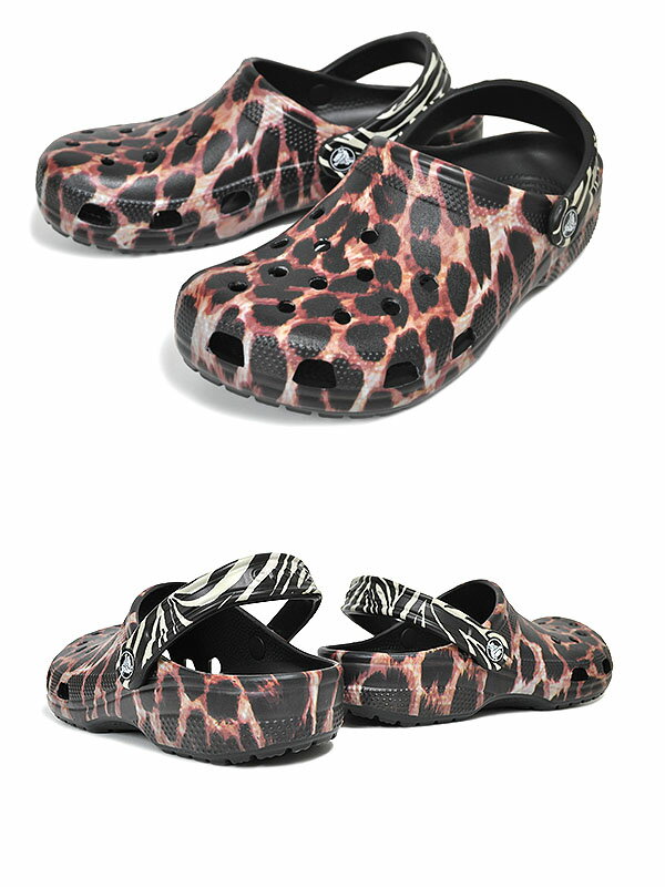 お得な割引クーポン発行中!!【あす楽 対応!!】【クロックス クラシック アニマル リミックス クロッグ ウィメンズ】crocs CLASSIC ANIMAL REMIX CLOG NORI/MULTI ANIMAL 207840-0zr レディース サンダル ゼブラ レオパード