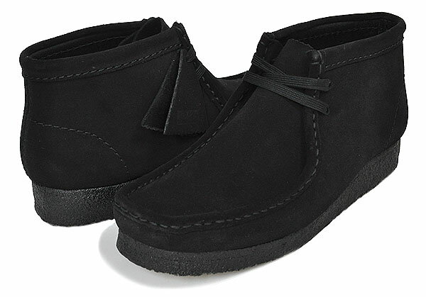 お得な割引クーポン発行中!!【あす楽 対応!!】【クラークス ウィメンズ ワラビー ブーツ】CLARKS W WALLABEE BOOT BLACK SUEDE 26155521 レディース ブラックスウェード クラークスオリジナルズ