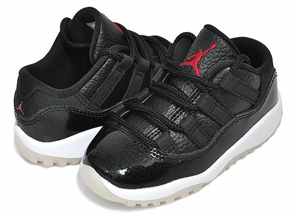 お得な割引クーポン発行中 【あす楽 対応 】【ナイキ ジョーダン 11 レトロ ロー トドラー】NIKE JORDAN 11 RETRO LOW (TD) 72-10 black/gym red-white-sail 505836-001 キッズ スニーカー 子供靴 AJXI