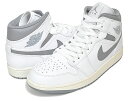 お得な割引クーポン発行中 【あす楽 対応 】【ナイキ エアジョーダン 1 ミッド】NIKE AIR JORDAN 1 MID white/stealth 554724-135 ホワイト ステルス スニーカー ヴィンテージ セイル グレー VINTAGE GREY