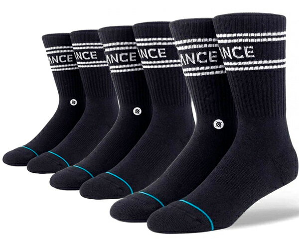 楽天LTD SPORTS ONLINE STOREお得な割引クーポン発行中!!【あす楽 対応!!】【スタンスソックス 3足パック】STANCE BASIC 3 PACK CREW BLACK a556d20sro-blk 靴下 3足パック クルーソックス ブラック 黒