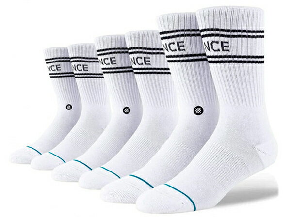 楽天LTD SPORTS ONLINE STOREお得な割引クーポン発行中!!【あす楽 対応!!】【スタンスソックス 3足パック】STANCE BASIC 3 PACK CREW WHITE a556d20sro-wht 靴下 3足パック クルーソックス ホワイト